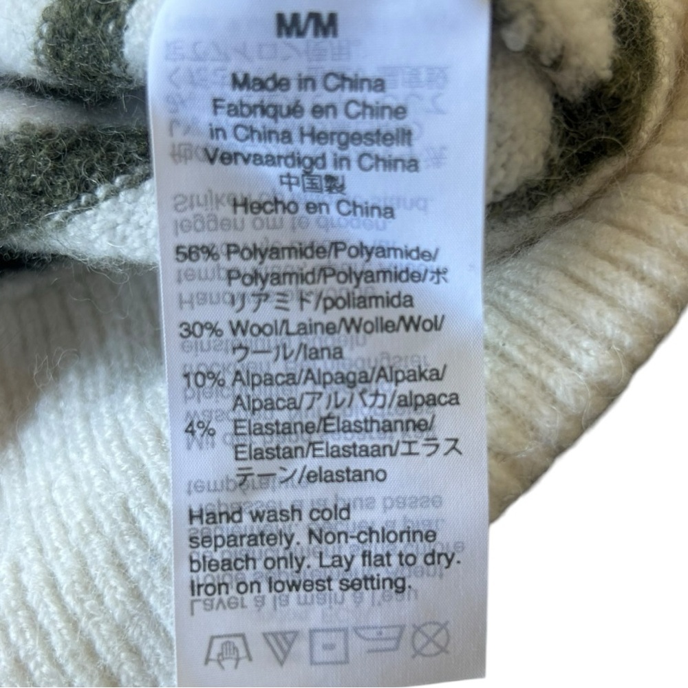 Madewell Women’s Wrap-Front Alpaca Blend 90s Striped Sweater Sz M - Picture 8 of 9